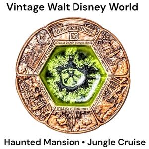 Vintage Disney World Attractions Dish Haunted Mansion Jungle Cruise